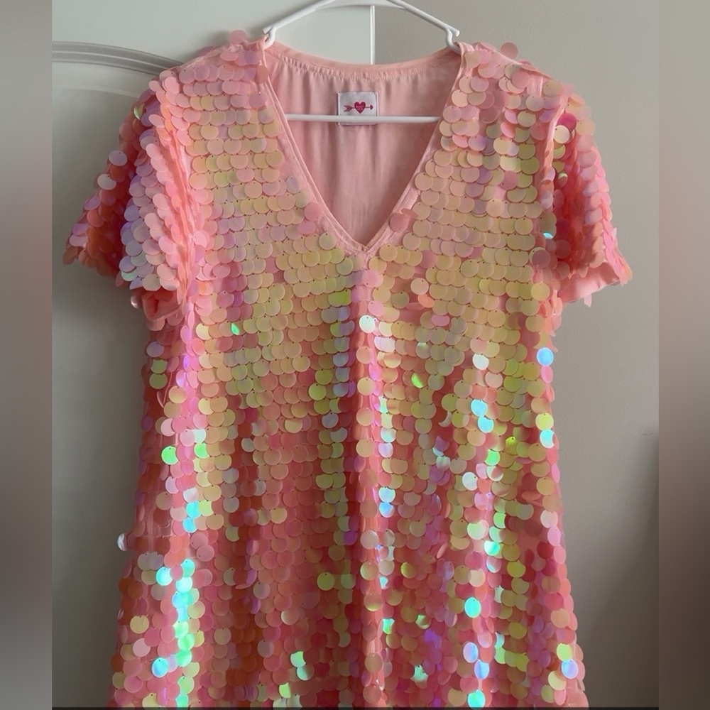 Buddy Love Pink Sequin Mini Dress